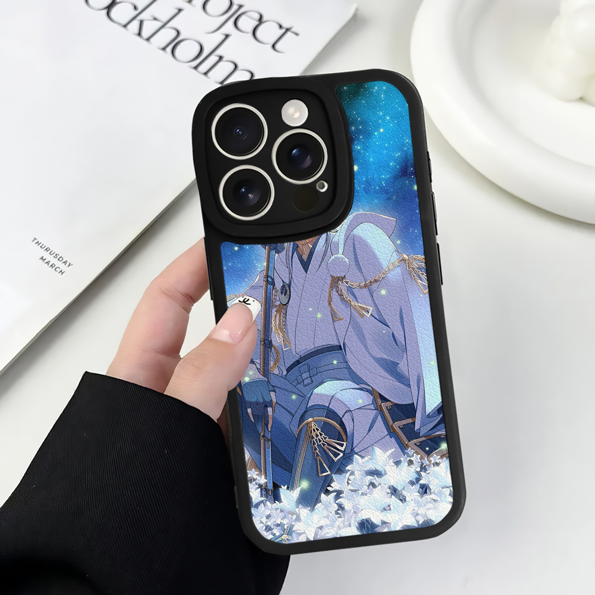 （画像用） 刀剣乱舞 Touken Ranbu 【iPhone 16シリーズ対応】シリコンスマホケース（レザー調） 材質：シリコン